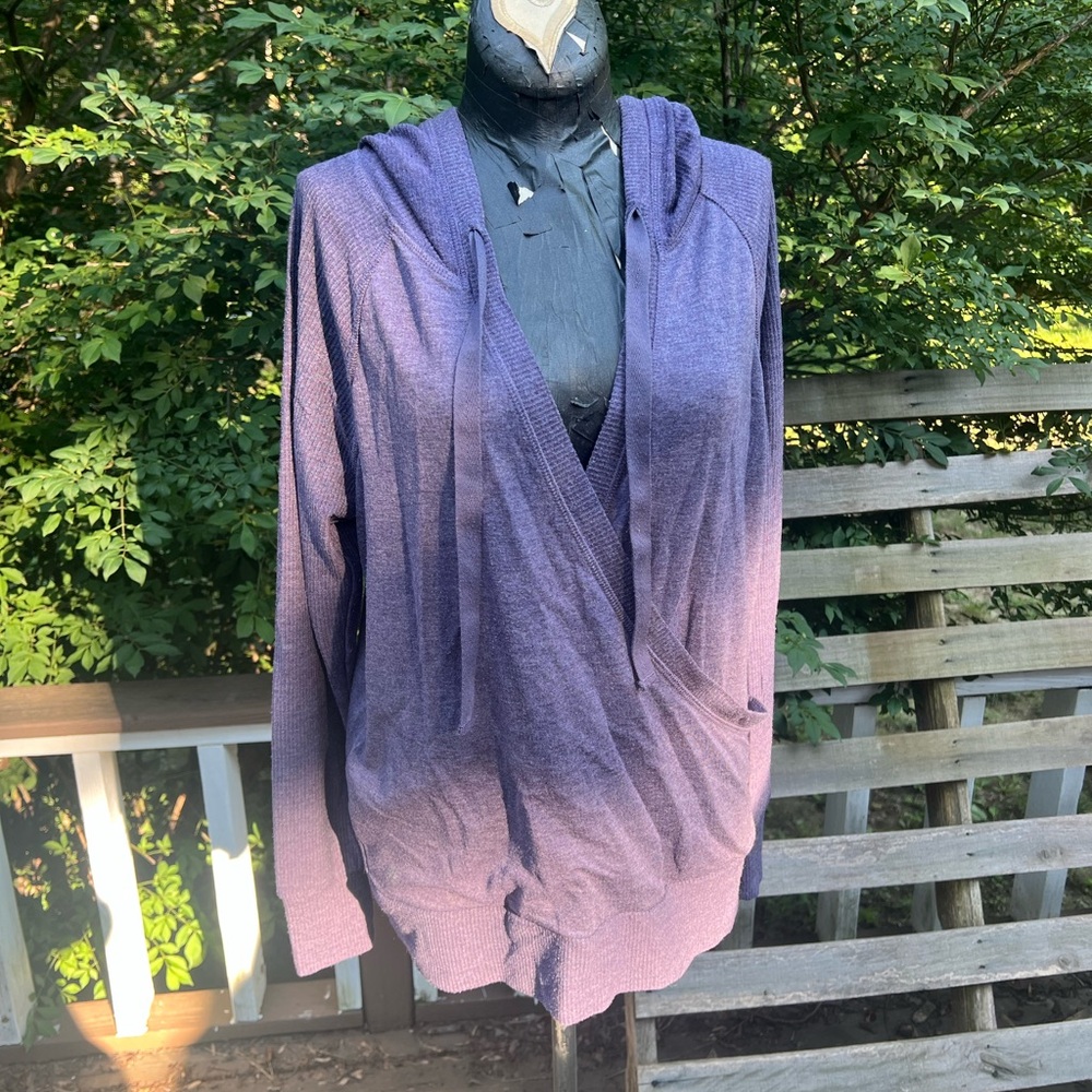 Simply Vera Vera Wang Plum Knit Hoodie
